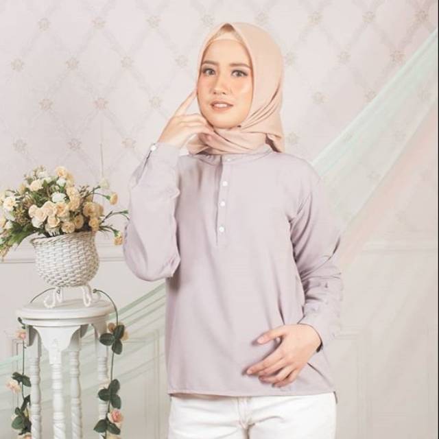 Nouri Avani Blouse busui friendly Aisha Pastel Moschino