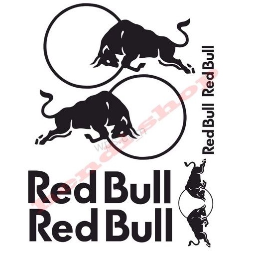 stiker helm Red bull full set