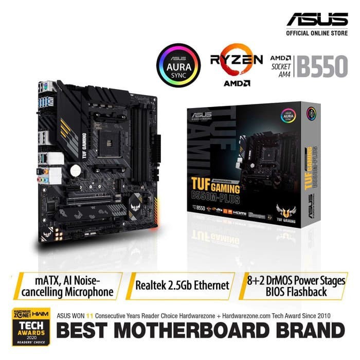 ASUS TUF GAMING B550M-PLUS (Socket AM4)