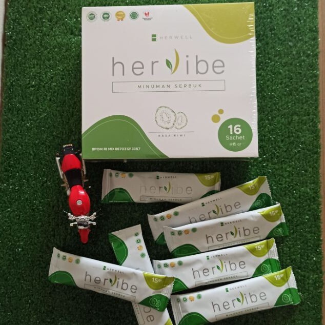 Herwell HER WELL Hervibe HER VIBE 16 sachet - Minuman Fiber Herbal Detox Penurun Berat Badan