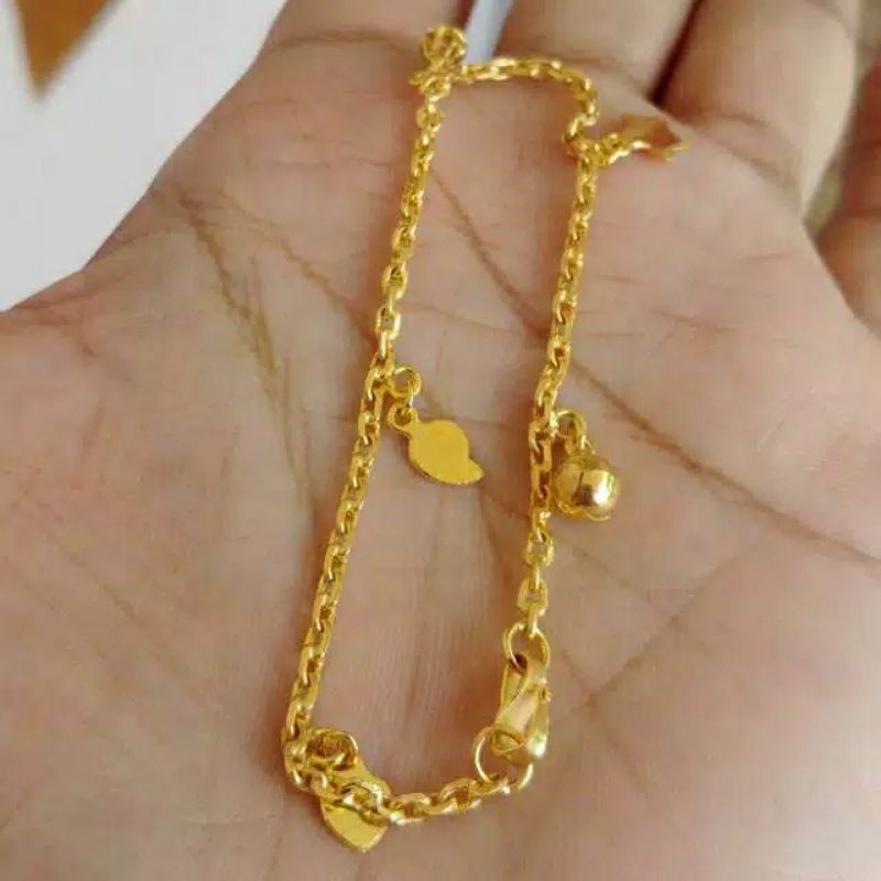 Gelang Tangan. Emas Asli 24K. Kadar 999,9%. 5 gram.