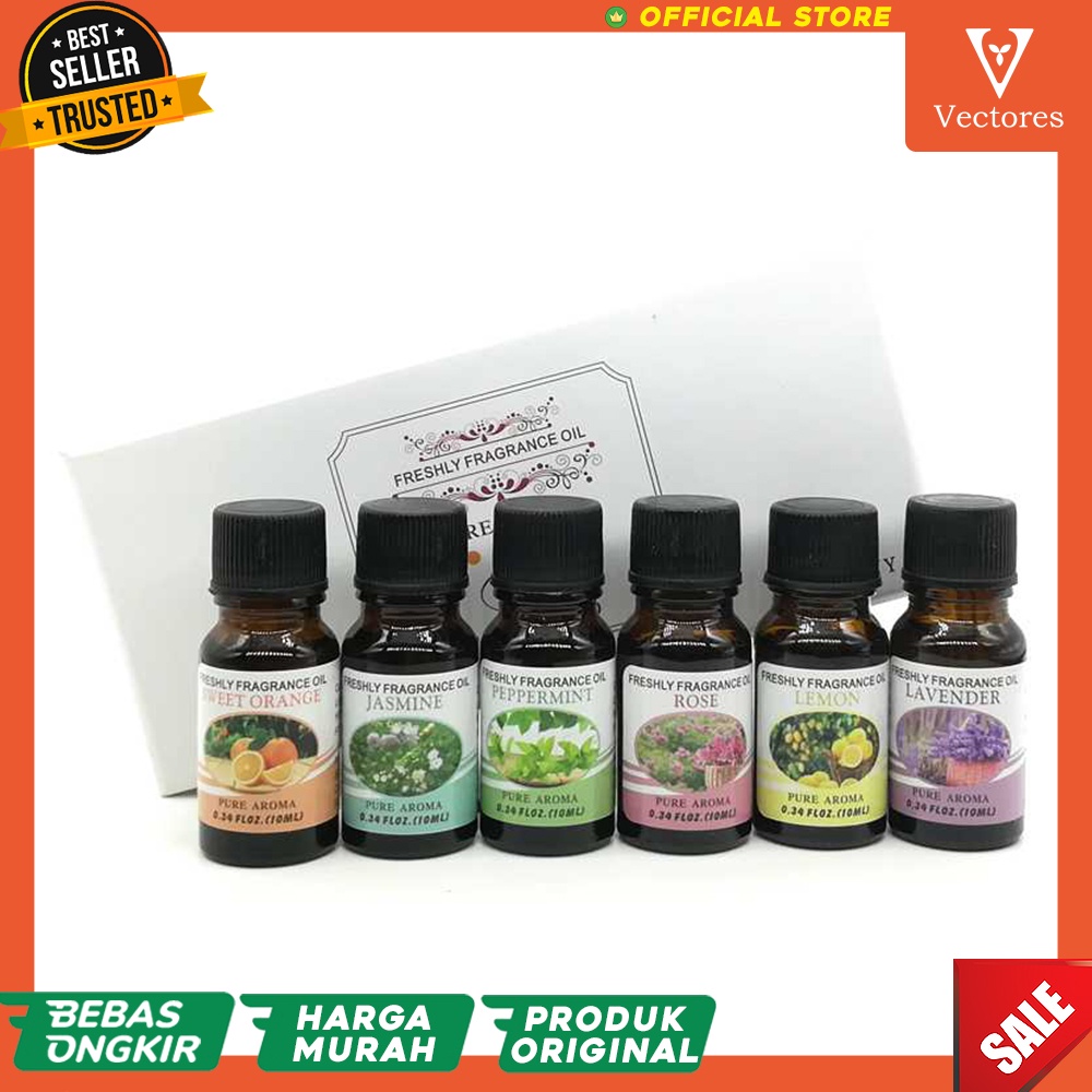 [ORIGINAL] FRESHLY Minyak Aromaterapi Aromatherapy 6in1 Esensial Essential Oil Relaxing Spa Fresh Untuk Humidifier Segar 10ml