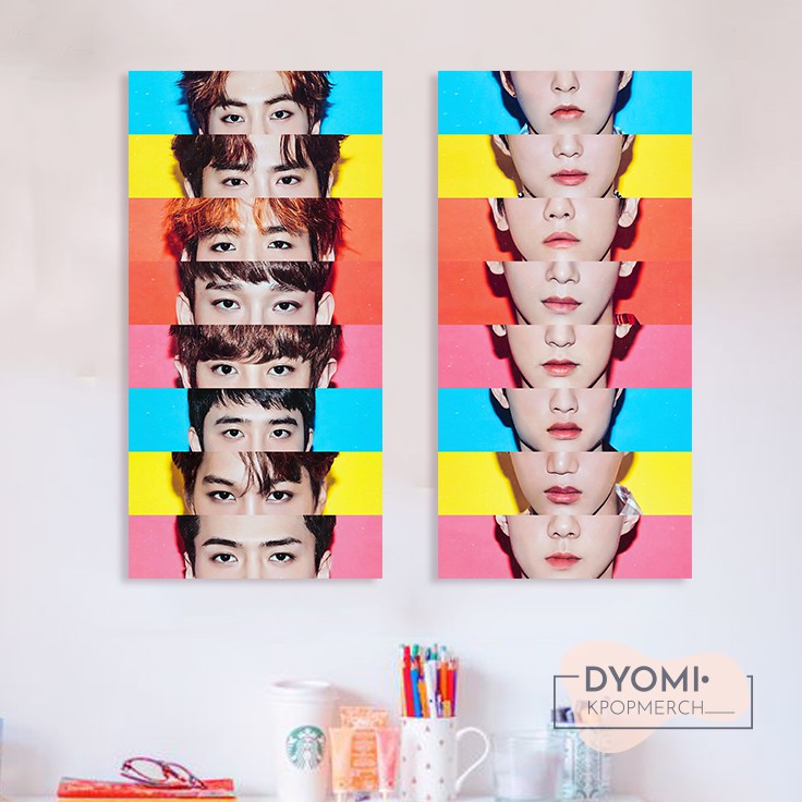 POSTER KAYU EXO, HIASAN DINDING KPOP, POSTER KAYU KPOP, DEKORASI RUANGAN EXO, DEKORASI KAMAR KPOP