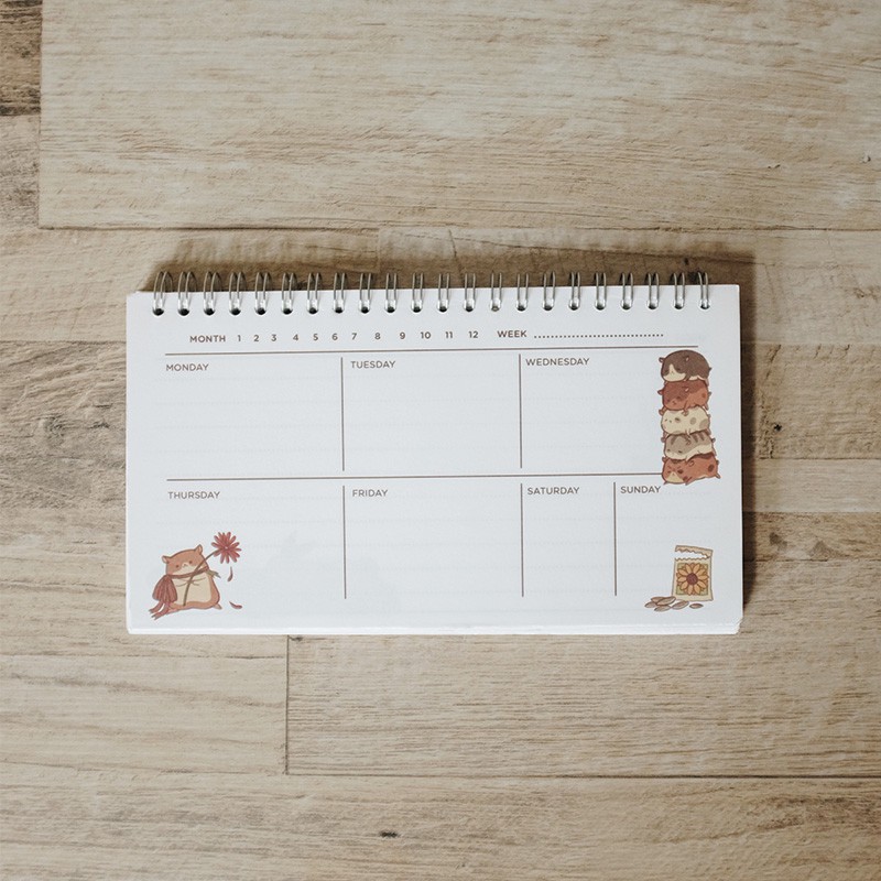 

Buku Catatan / Love Your Pet Spiral Weekly Planner / Buku Planner