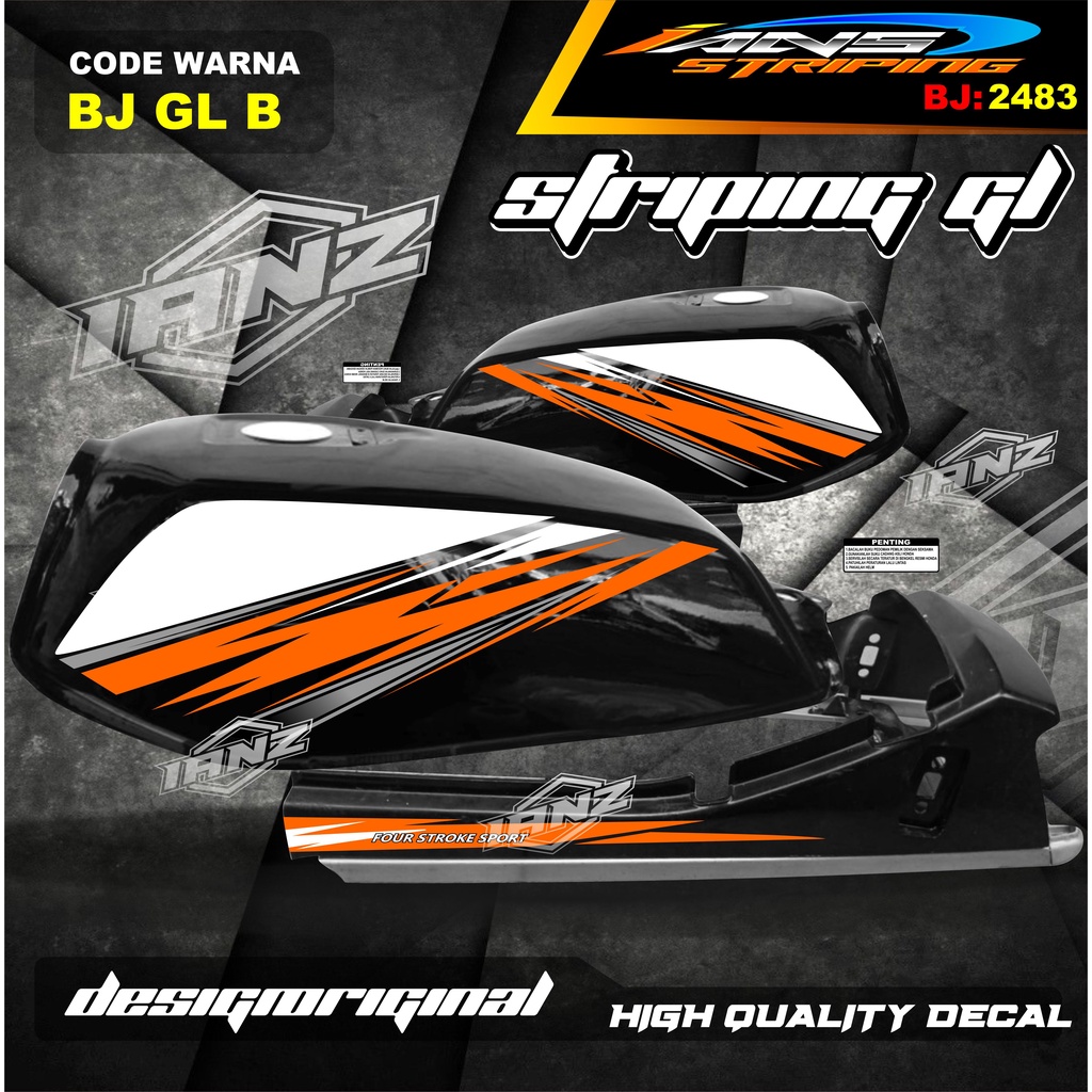 STRIPING STIKER  VARIASI GL MAX / STIKER GL MAX / STRIPING GL PRO / STIKER MOTOR GL TERBARU / VARIASI STIKER GL 100