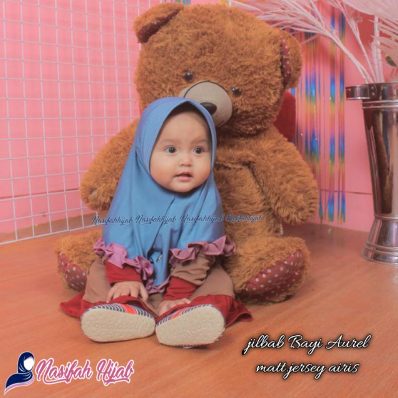 Jilbab BAYI AUREL Matt Spandek (0-1 tahun) || Nasifahhijab-1
