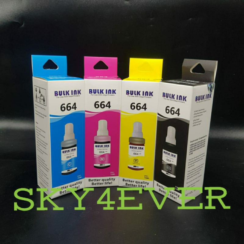 TINTA KOREA BULK INK EPSON 664 Hitam Black 664 Cyan Magenta Yellow