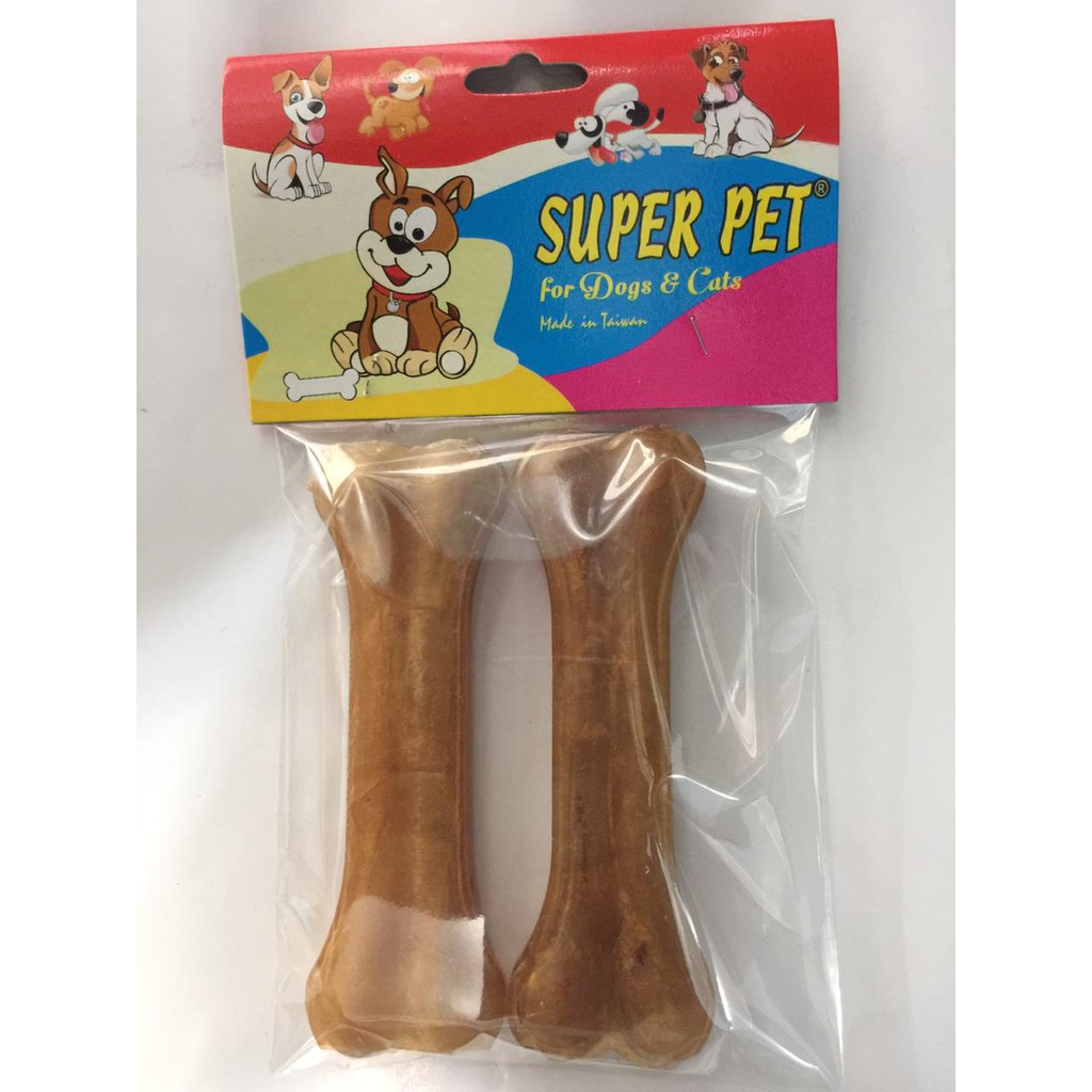 snack tulang anjing - pressed bone 5&quot; - RB10052 - RB20052 - milk- natural