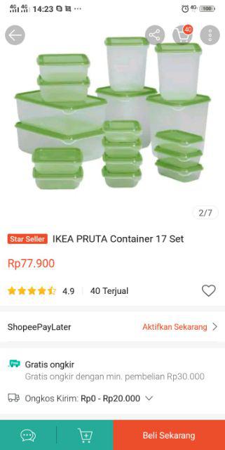 Ikea Pruta Container 17 Set