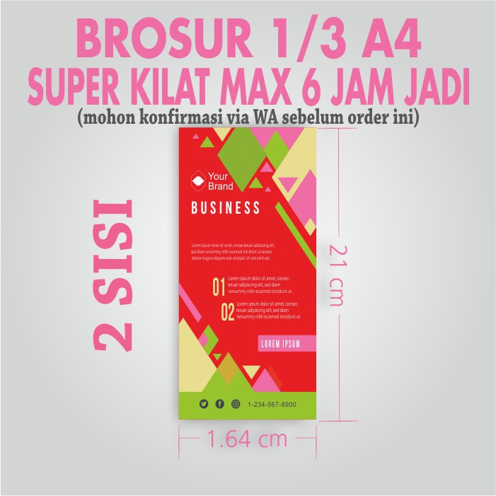 Brosur Super Kilat Hvs Ukuran 1 3 A4 1 Hari Jadi Shopee Indonesia