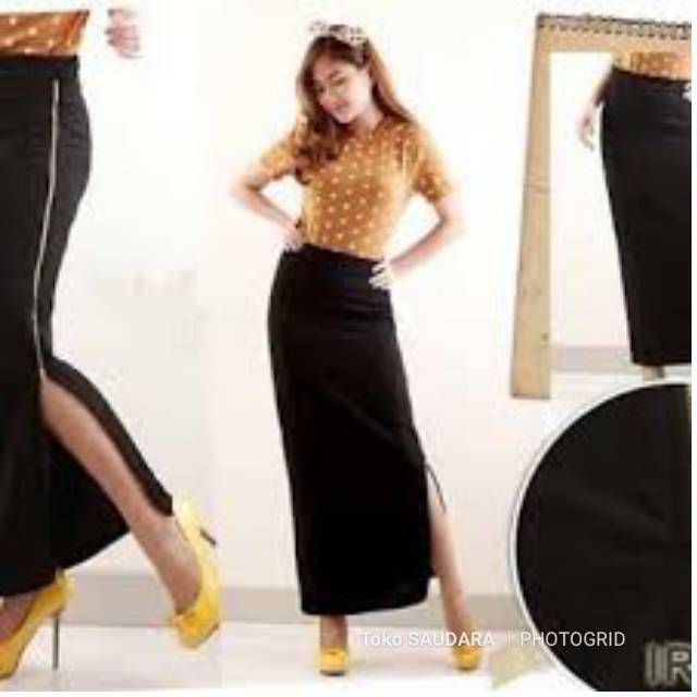Rok span wedges sleeting samping (import produk)
