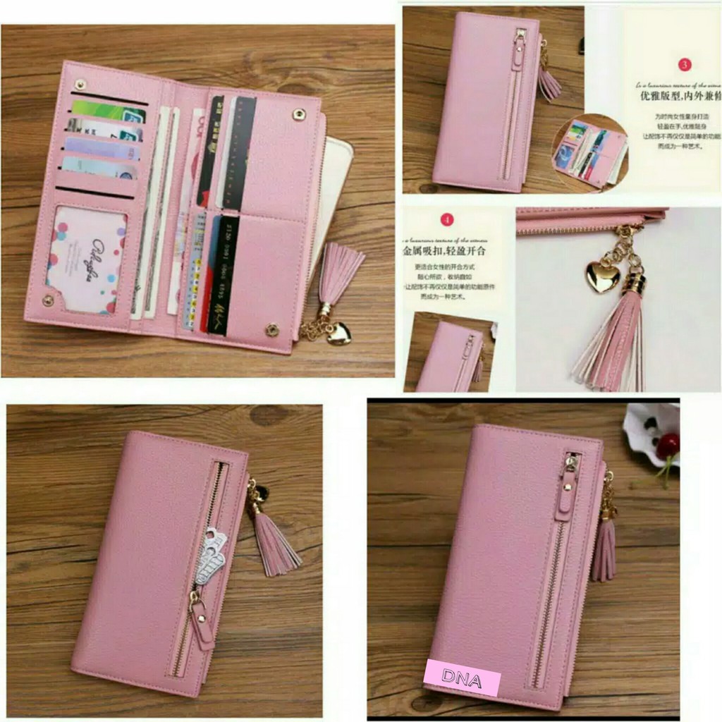 Hot Promo Dompet Fashion Wanita model Panjang Dompet Panjang Wanita Resleting PU Leather premium