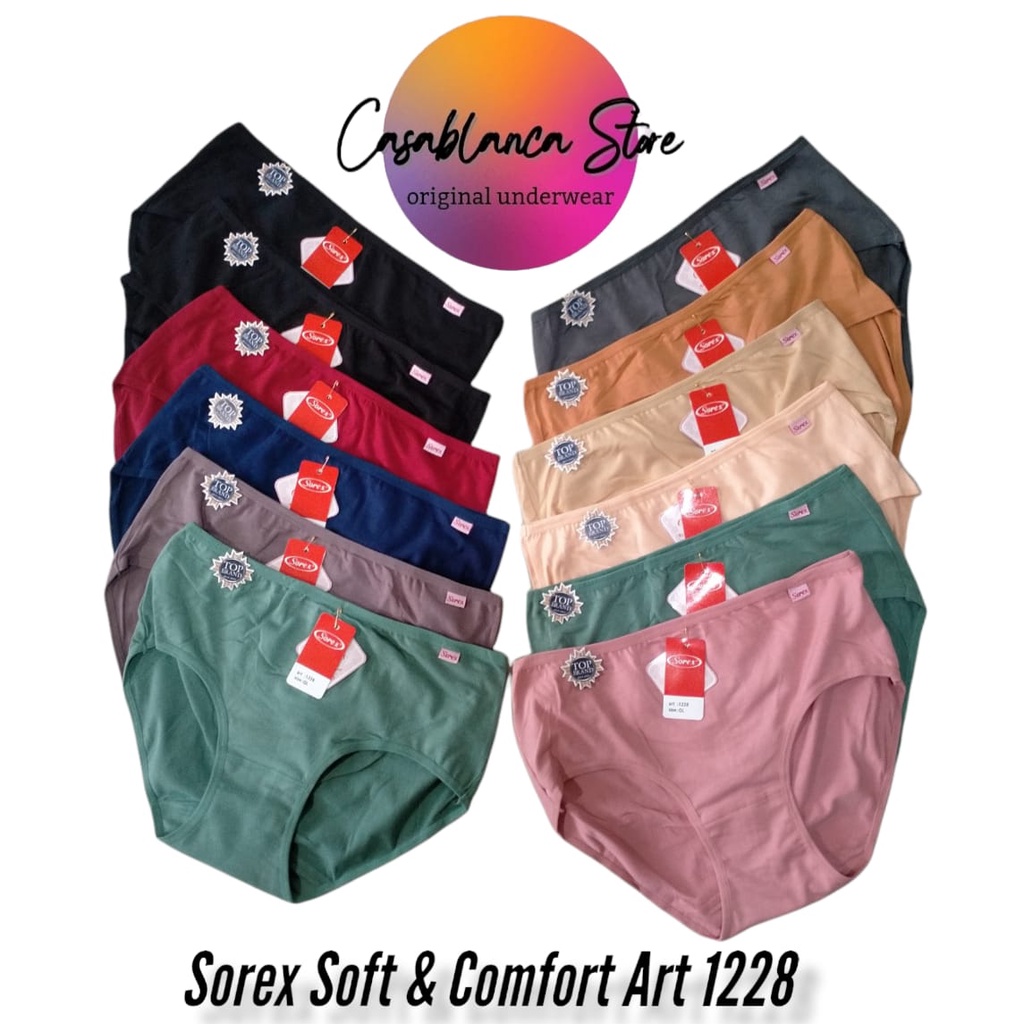 CELANA DALAM WANITA SOREX EDISI SOFT &amp; COMFORT (Art. 1228) BERBAHAN SANGAT HALUS &amp; LEMBUT.