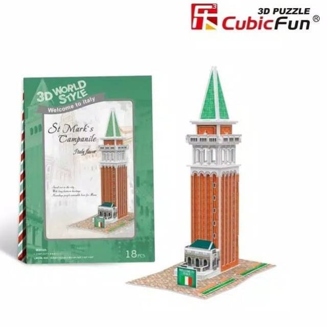 CUBIC FUN 3D WORLD STYLE PUZZLE ITALY ST MARK CAMPANILE