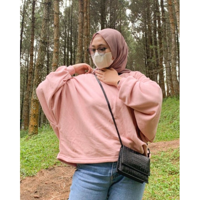 (zeyo) SWEATER OVERSIZE PREMIUM-Dusty pink