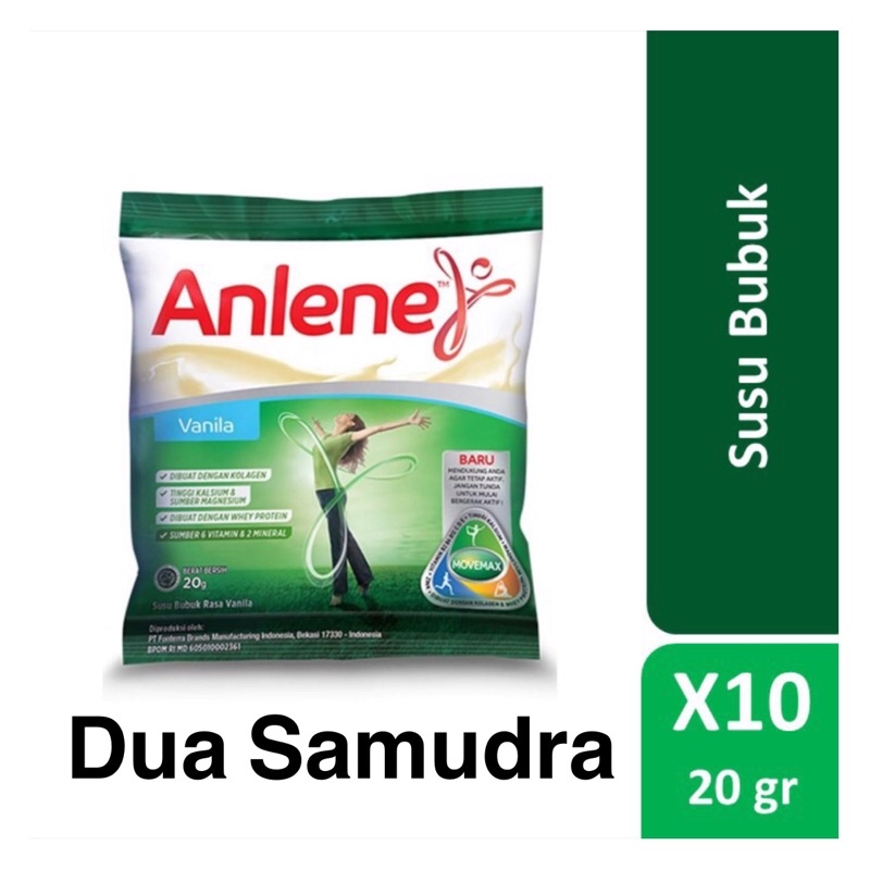 

Sekar_Shop07 (E-14) Anlene Sachet 250Gr Cokelat Dan Vanilla Coklat (Isi 10Sach