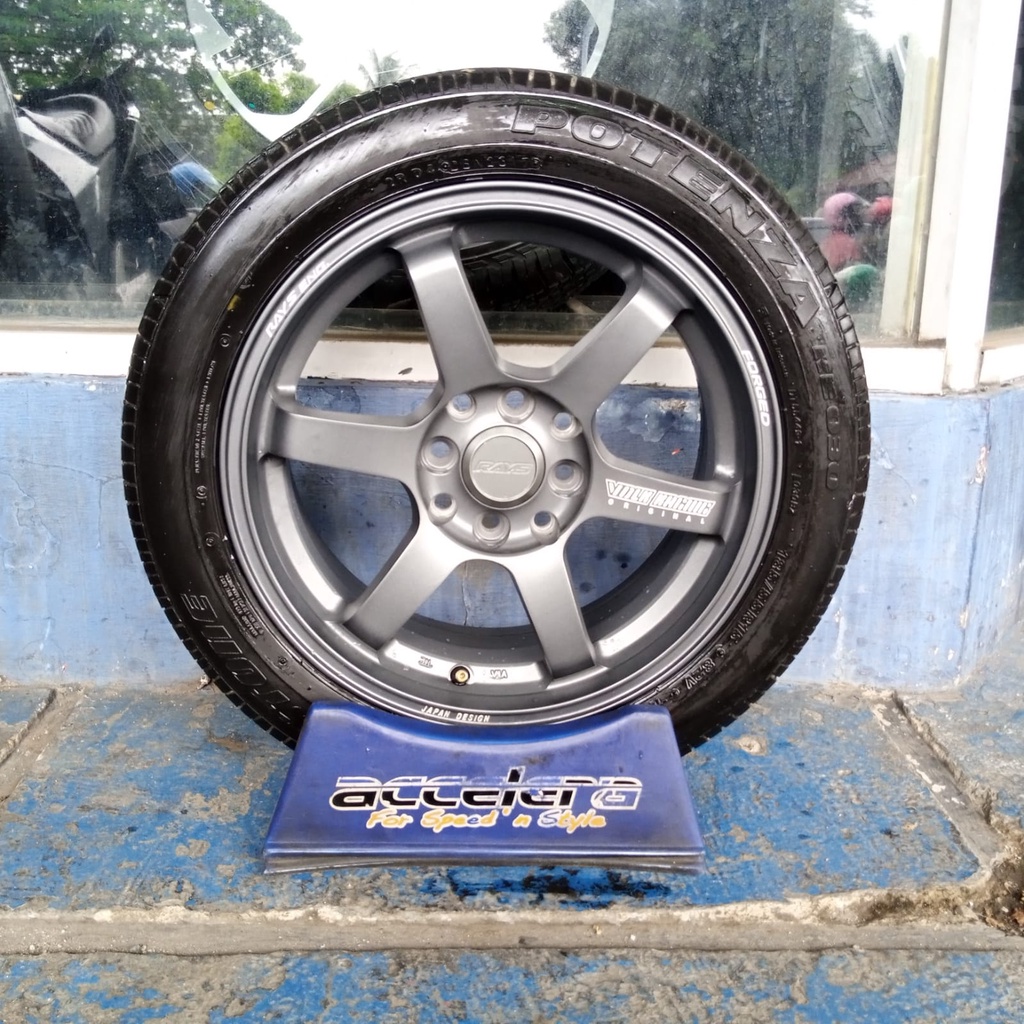 velg seken bekas te37 ring 15x7 pcd 4x100 4x114 seken bekas plus ban 185 55 ring 15