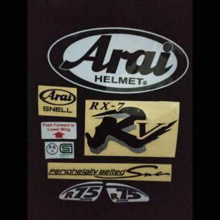 STIKER ARAI SET UNTUK HELM ARAI POLOS RX7 RR5 RX7 X STIKER ARAI SET UNTUK HELM ARAI POLOS RX7 RR5 RX7 X
