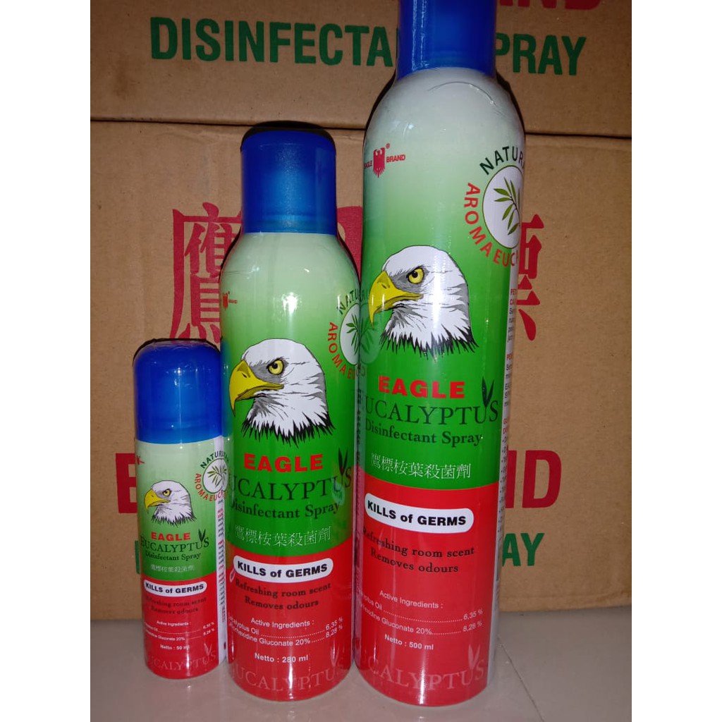CAP LANG DISINFECTANT SPRAY EAGLE EUCALYPTUS 50 ML 280 ML 500 ML