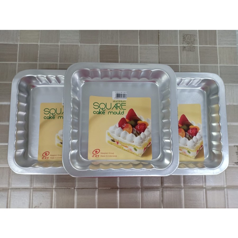 MASPION Cetakan Kue Segi Aluminium Foil 24 x 24 cm