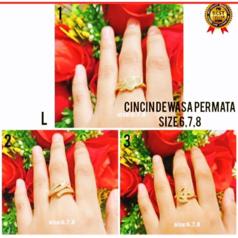 Perhiasan wanita dewasa dan remaja cincin Titanium anti karat dan tidak mudah pudar dan anti alergi 