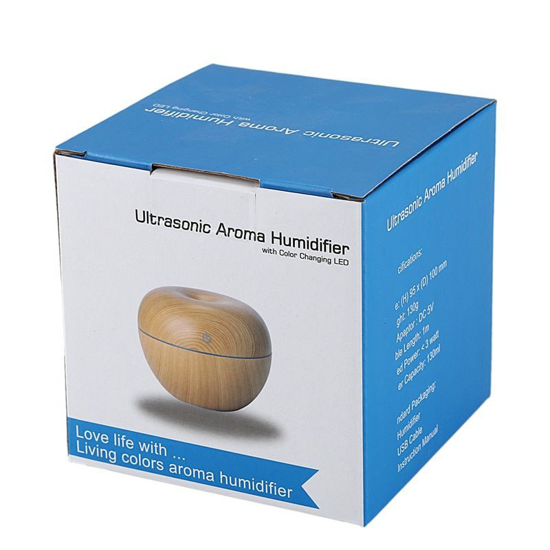 Taffware Ultrasonic Humidifier Aroma Essential Oil Diffuser Wood Design 130ml - HUMI AUG17 - Wooden