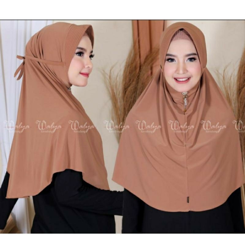 Aali Collection Bergo Polos Tali Jersey Korea