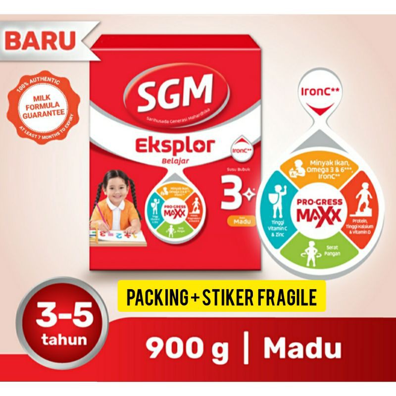 

SGM 3 / SGM 3 Plus Madu 900 Gr / SGM Eksplor Belajar Pro-GressMaxx 3+ Madu 900 Gr