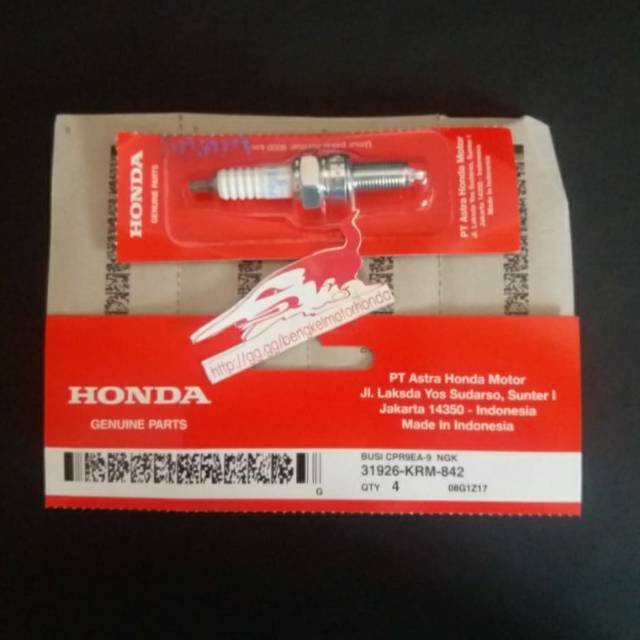 Spark Plug CPR9EA-9 Busi Vario Verza Scoopy Beat Blade Megapro PCX Asli HGP 31926-KRM-842
