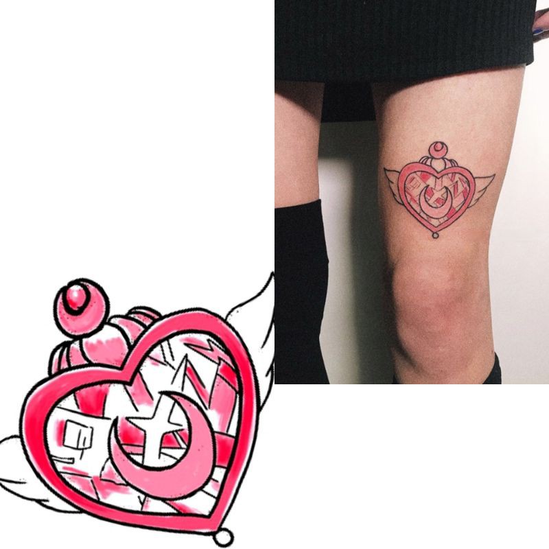 Tato Temporer Love berwarma Stiker Tato Minimalis - LOVPIN