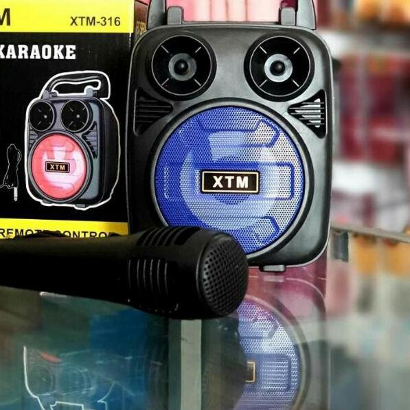 ◘ XTM-316 Speaker Mic Karaoke Wireless Portable Music Speaker Bluetooth Karaoke XTM 316 ✵
