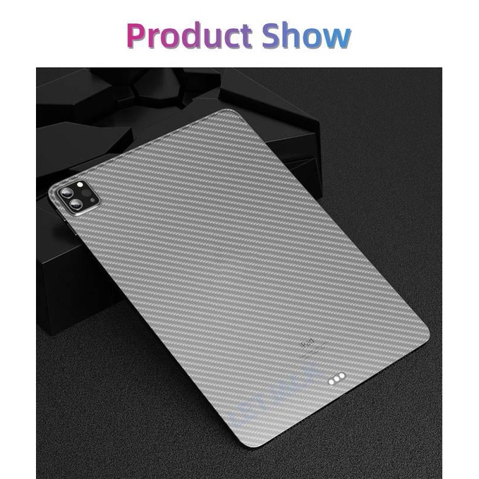 2PCS Back Carbon Fiber Protective Film For Apple iPad Pro 12.9 11 2021 2020 2018 Screen Protector for iPad Air 4 3 2 1 iPad 9 8 7 6 5 iPad 10.2 Mini 6 5 4 3 2 1 8.4 7.9 Film