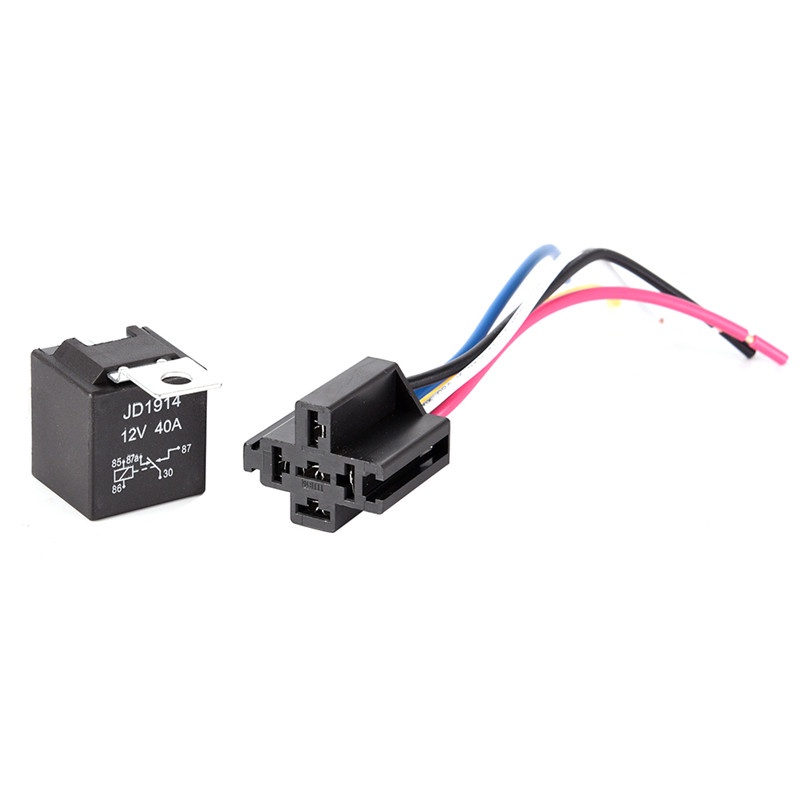 {LUCKID}Waterproof Automotive Relay 12V 5Pin 40A Car Relay 12V 5Pin With Relay Socket