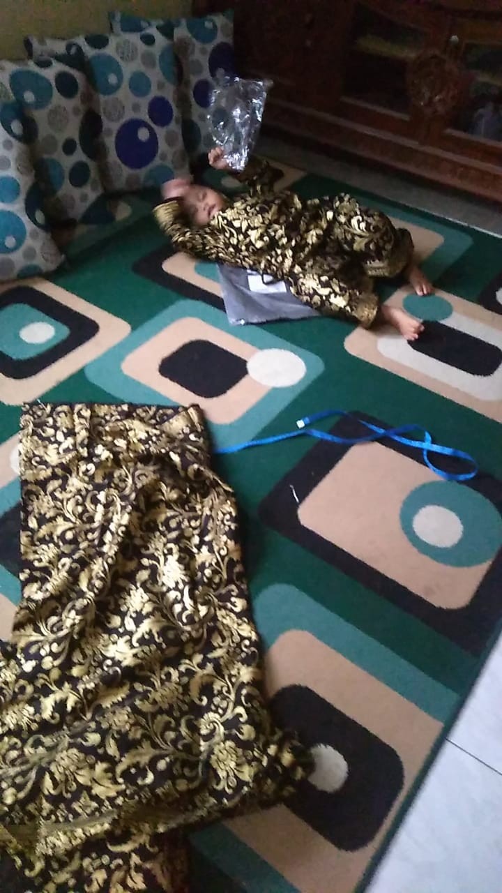 Batik Couple Keluarga Sania Ruffle Ori Ndoro Jowi Dnt Motif Prada Bakung