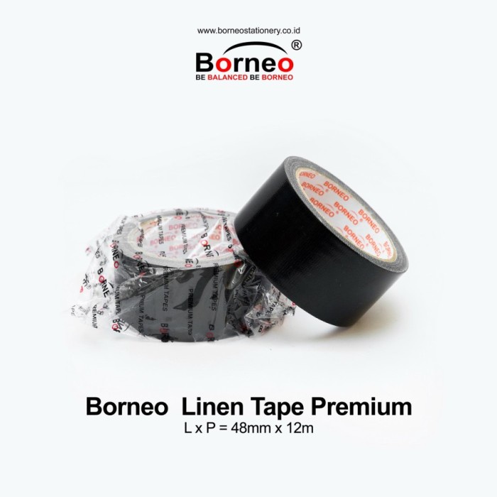 

Lakban Kain Cloth Tape 2 Inch 48mm x 12 meter Hitam Borneo