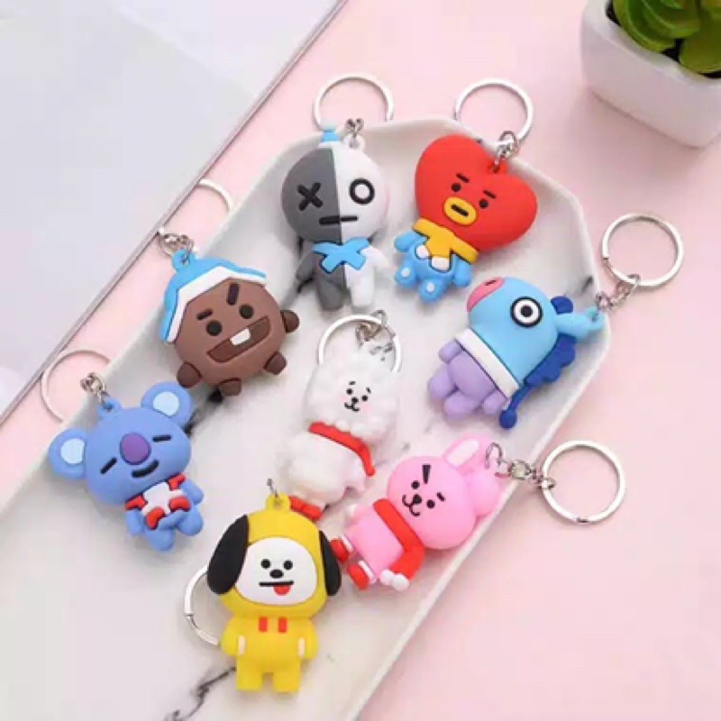 GANTUNGAN KUNCI BTS BT21 WINTER EDITION BIG SIZE COOKY TATA CHIMMY KOYA MANG SHOOKY RJ VAN