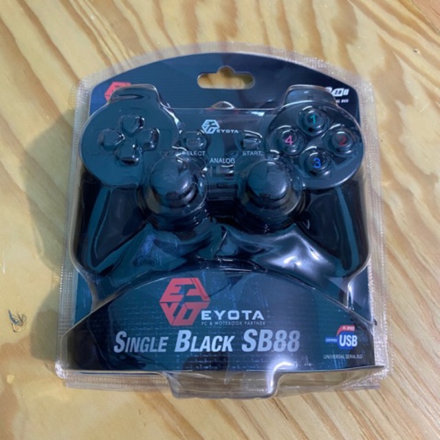 Joystick Stik Pc Gamepad Single Hitam Eyota