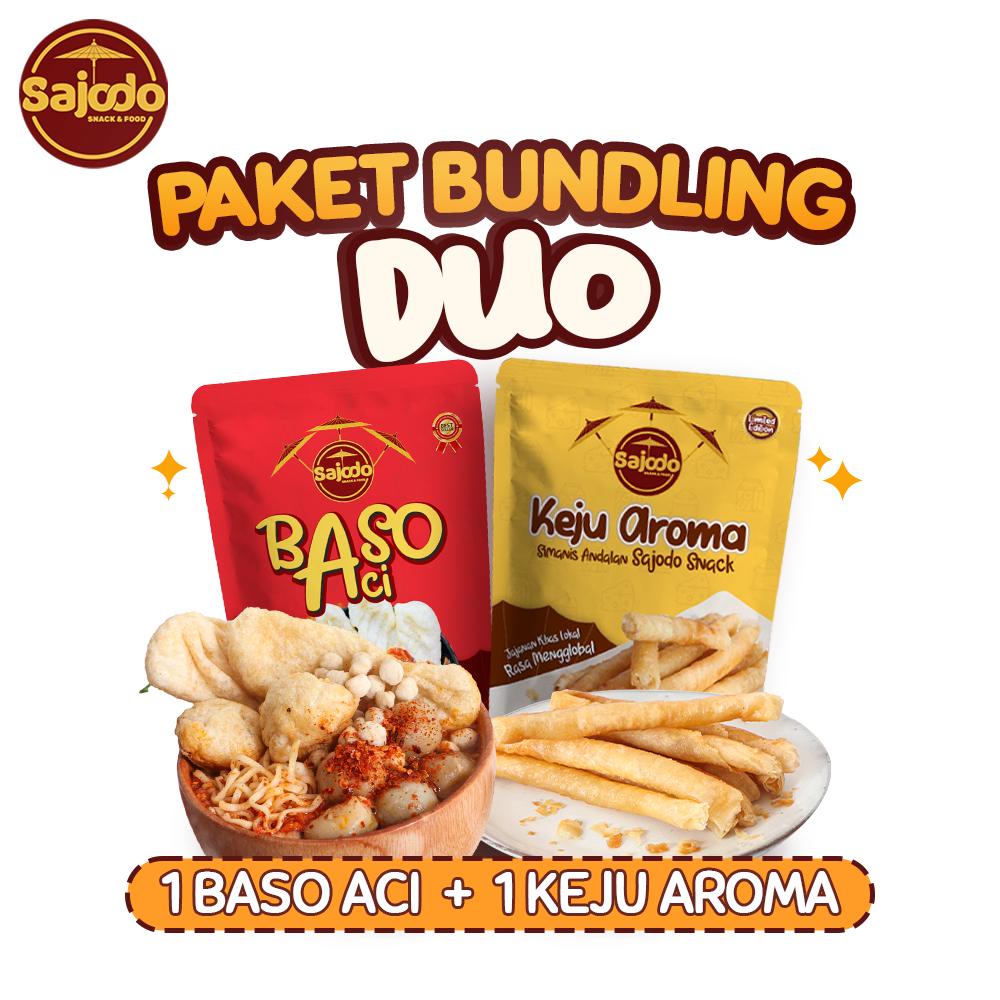 SAJODO - PAKET DUO SAJODO SNACK (BASO ACI 195 Gram, SEBLAK 195 Gram, KEJU AROMA 185 Gram, KERIPIK TEMPE 100 Gram)