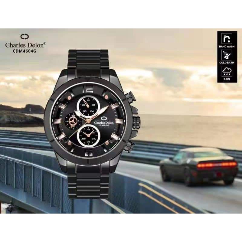 jam tangan Charles delon Rante cowok original waterproof by zellshop