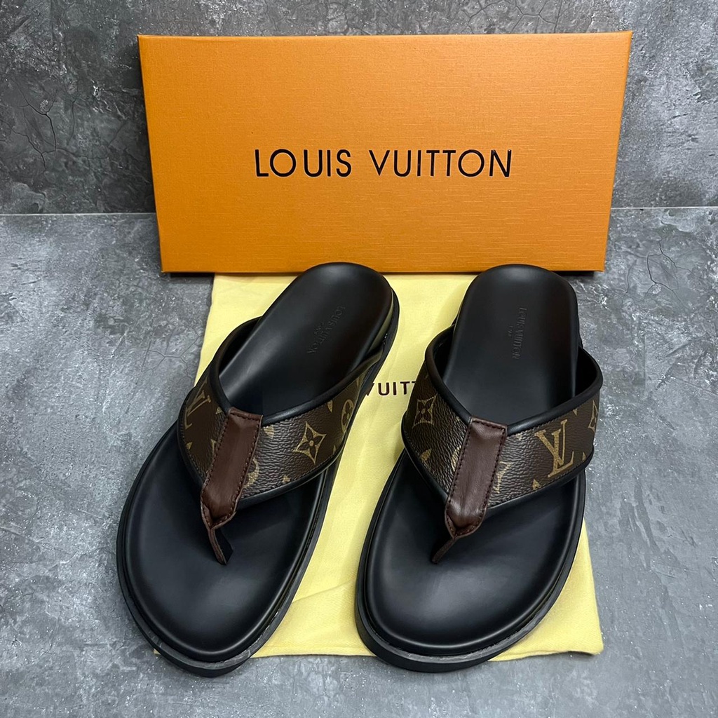 SANDAL PRIA LV MONOGRAM GREY BEST SELLER | SENDAL PRIA LV LOUIS VUITTON NEW 1:1