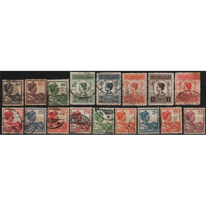 Perangko Filateli H73 Netherlands Indies FU 17v 1913 - 1932 Queen Wilhelmina