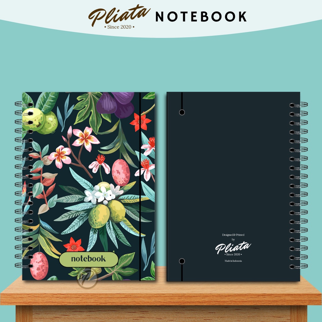 PLIATA NOTEBOOK SPIRAL - (PN58) Floral 2 - Softcover Doft Aesthetic Book Buku Tulis