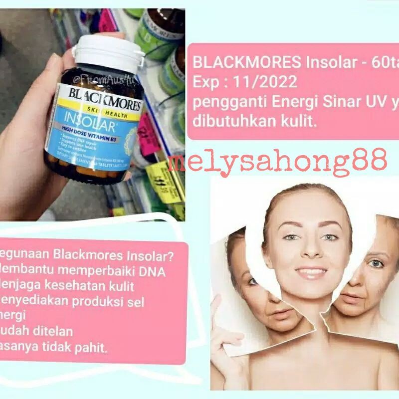 Blackmores Insolar Vitamin B3 utk SKIN HEALTH - 60 tabs
