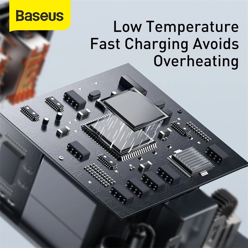 KEPALA CHARGER BASEUS QUICK CHARGING TYPEC DUAL USB 30W PD FAST CHARGE