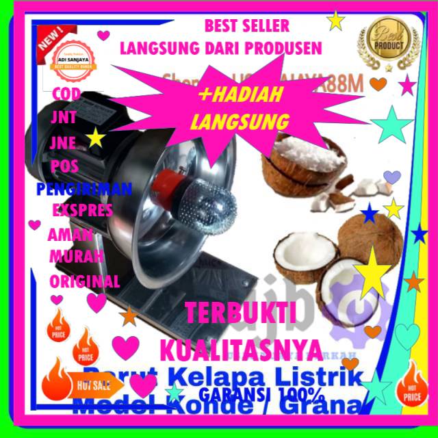 Mesin Parut Kelapa Listrik Model Granat Tanpa Cungkil Full Stainless Kualitas Terbaik, Selip Kelapa