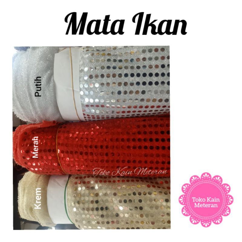 KAIN SEQUIN BIG PAYET / TILE MATA IKAN / LAMBORCI / CONFETTI