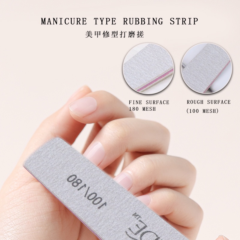 Manarllure Premium two side Kikir Kuku Mini Dua Sisi untuk Manicure nail File