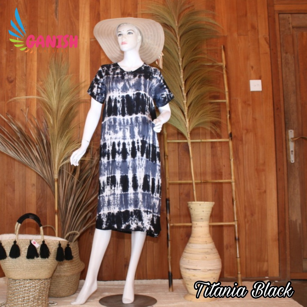 Daster Harian Rumahan Baju Bali Jumputan Tie dye Motif Hand Made LD 110 Katun Rayon