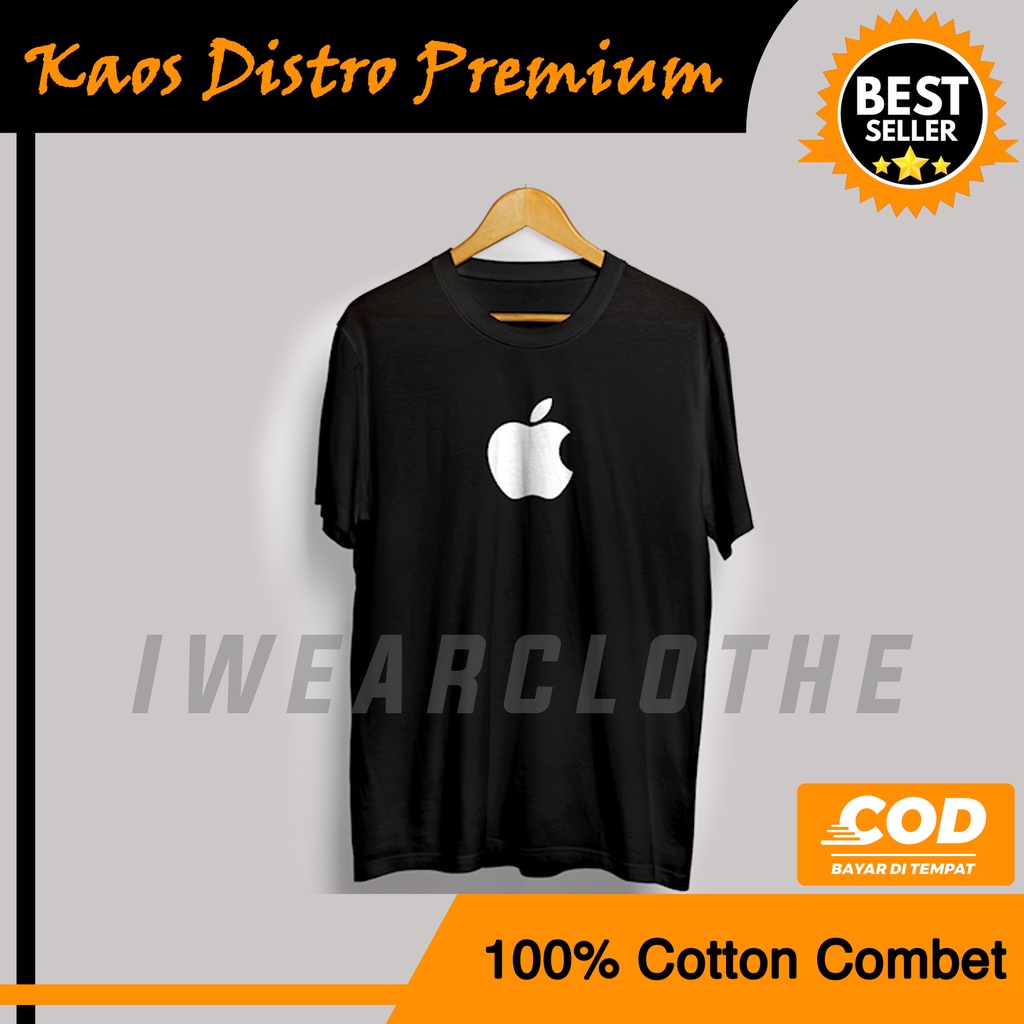 Baju Kaos Distro Pria Apple Kaos Pria Branded Kualitas Premium