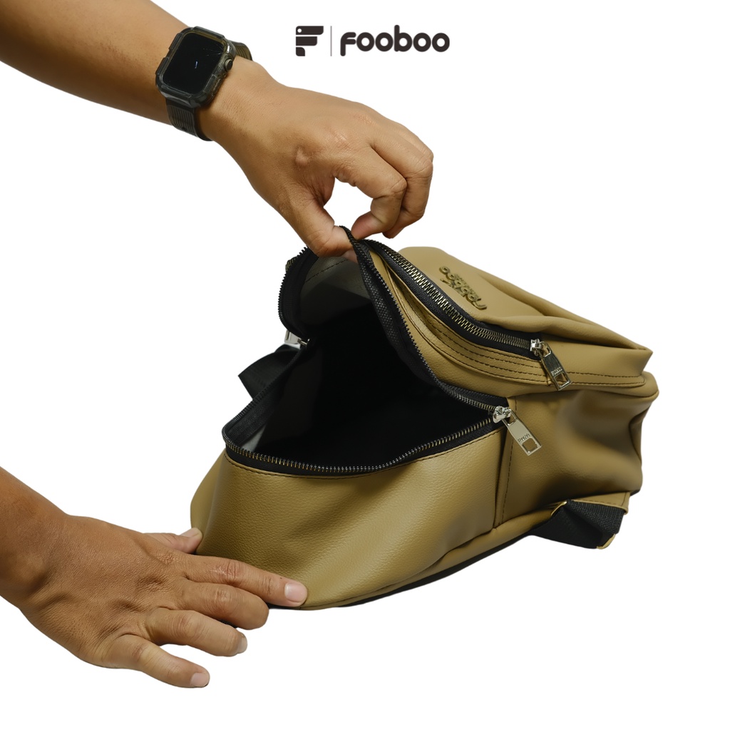 Foboo - Tas Ransel Mini Kulit sintetis Kualitas Premium Stylish untuk Jalan-Jalan